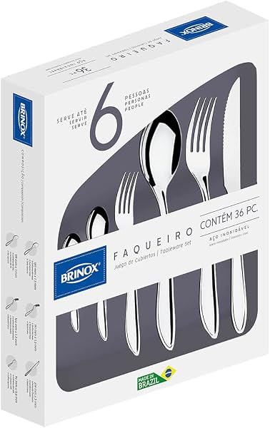 Faqueiro Lyon Brinox 36 Peças